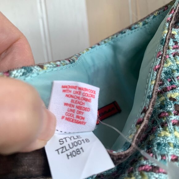 Tapemeasure Vintage Y2K Blue PInk Tweed Pastel Skirt Bow Detail Slit w Slip - 18 - Picture 12 of 16